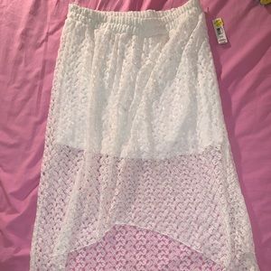 low high crochet skirt XL — NEVER WORN
